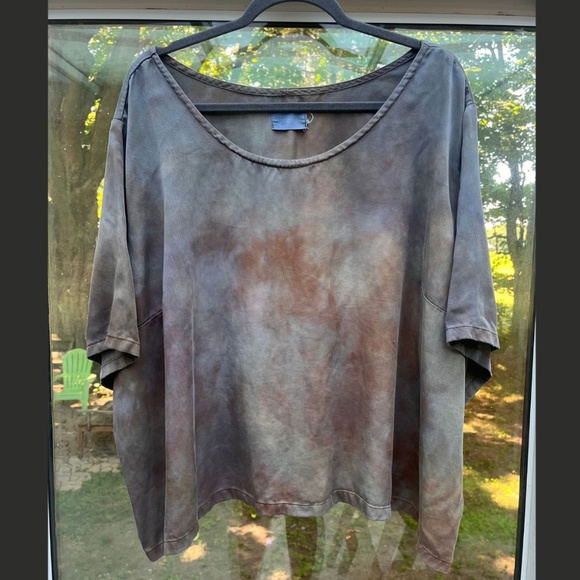 Connally Goods Tencel Twill Boxy Tee Small Batch OOAK Hand Dyed Piece Size 3X - Picture 1 of 6